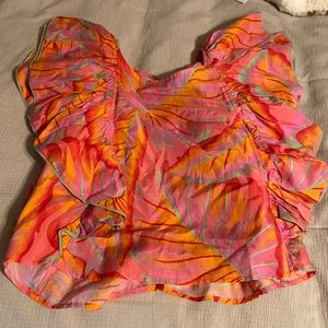 FARM butterfly sleeve top